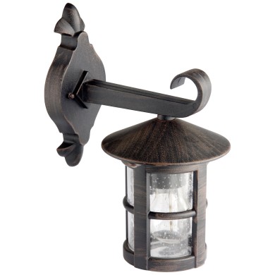 Applique extérieur JORDY noir-marron-rouille 1x60W BRILLIANT 45582/60