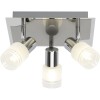 Plafonnier 3 lumières LEA 3x3W E14 ACIER CHROME BRILLIANT G32434/77
