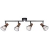 Plafonnier MANAMA 4x18W E14 Finition Bois-Noir mat BRILLIANT 78132/76