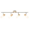 Plafonnier Design Scandinave BABSAN 4x3,5W E14 Bois clair-blanc BRILLIANT 51432/50