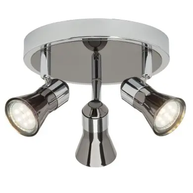 Plafonnier JUPP LED 3x3W GU10 CHROME NOIR BRILLIANT G18334/76