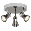 Plafonnier JUPP LED 3x3W GU10 CHROME NOIR BRILLIANT G18334/76