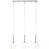 Suspension HADAN 3x40W E14 Chrome-blanc-transparent BRILLIANT 85573/15