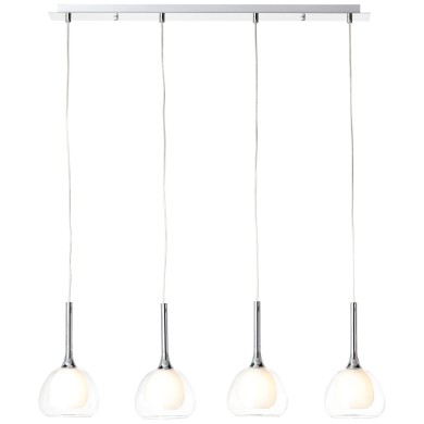 Suspension Bar HADAN 4x40W E14 Chrome Blanc BRILLIANT 85574/15