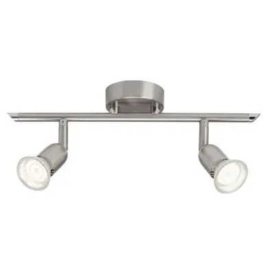 Plafonnier LOONA 2x3W GU10 ACIER BRILLIANT G28813/13