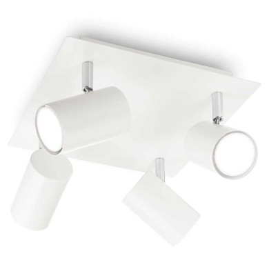 Plafonnier SPOT PL4 Blanc 50W max IDEAL LUX 156774