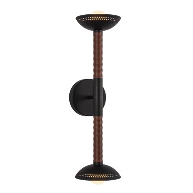 Applique ARDEN 11W LED Noir Mat & Bois de noyer ELSTEAD LIGHTING ALM-ARDEN-LED-2WB-MB