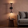 Applique ARDEN 11W LED Noir Mat & Bois de noyer ELSTEAD LIGHTING ALM-ARDEN-LED-2WB-MB
