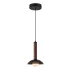 Suspension ARDEN 6W LED Noir Mat & Bois de noyer ELSTEAD LIGHTING ALM-ARDEN-LED-MP-MB