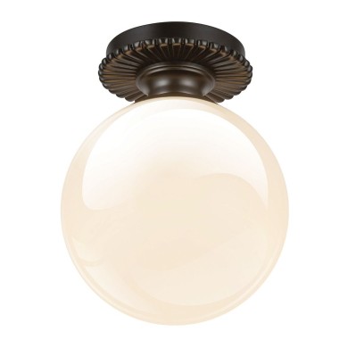 Plafonnier OTIS 40W MAX E27 Noir Mat ELSTEAD LIGHTING ALM-OTIS-F-MB-OP