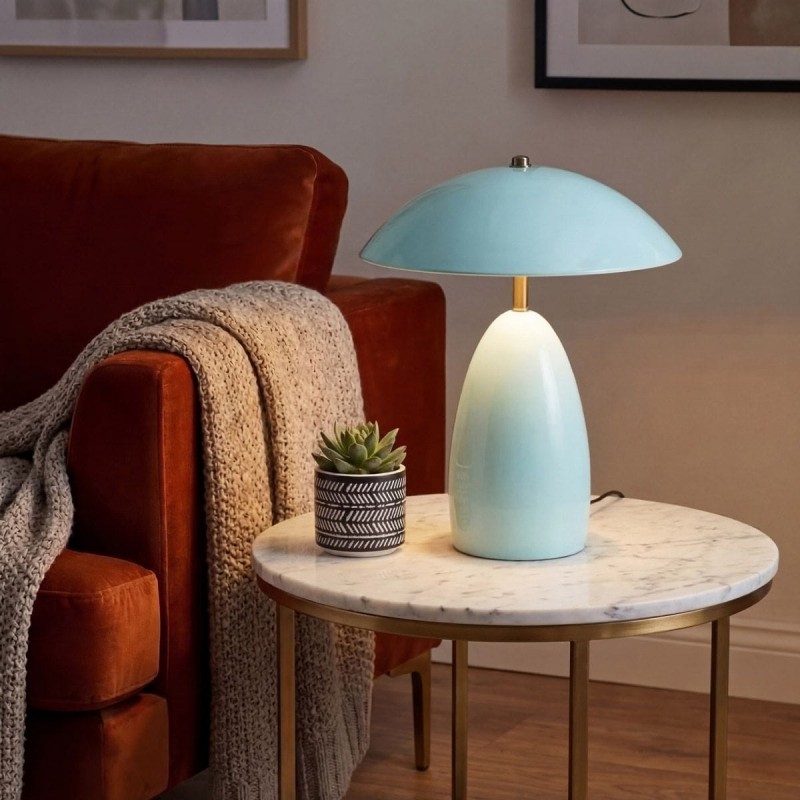Lampe POPPY 8W LED Bleu Clair ELSTEAD LIGHTING ALM-POPPY-TL-M-CB