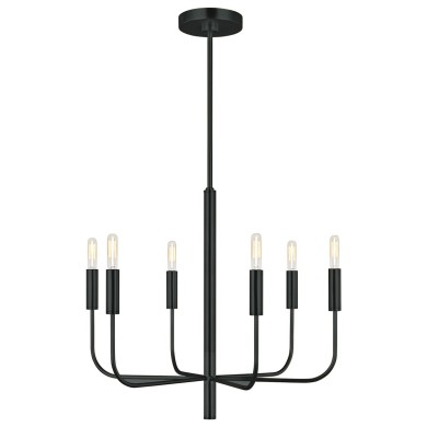 Lustre BRIANNA 6x60W MAX E14 Noir ELSTEAD LIGHTING FE-BRIANNA6-BK