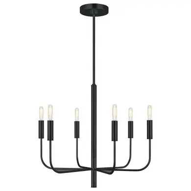 Lustre BRIANNA 6x60W MAX E14 Noir ELSTEAD LIGHTING FE-BRIANNA6-BK