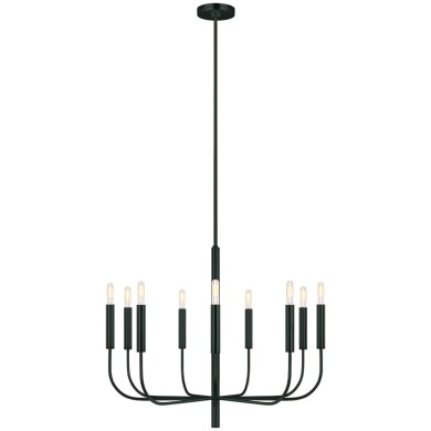 Lustre BRIANNA 9x60W MAX E14 Noir ELSTEAD LIGHTING FE-BRIANNA9-BK