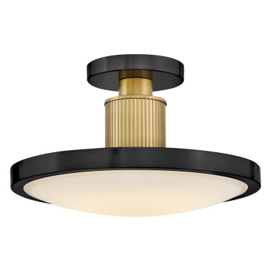 Plafonnier KIERAN 32W LED Noir & Laiton ELSTEAD LIGHTING HK-KIERAN-LED-SF-BK-LCB