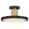 Plafonnier KIERAN 32W LED Noir & Laiton ELSTEAD LIGHTING HK-KIERAN-LED-SF-BK-LCB