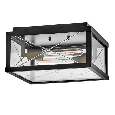 Plafonnier MONTE 2x60W MAX E27 Noir ELSTEAD LIGHTING HK-MONTE-F-BK