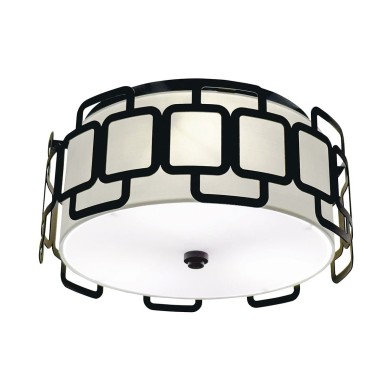 Plafonnier SABINA 3x60W MAX E27 Noir ELSTEAD LIGHTING HK-SABINA-3F-BK