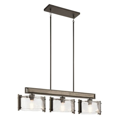 Suspension ABERDEEN 3x60W MAX E27 Bois gris & bronze ELSTEAD LIGHTING KL-ABERDEEN-3P-OZ