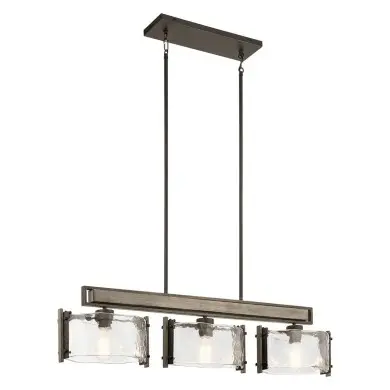 Suspension ABERDEEN 3x60W MAX E27 Bois gris & bronze ELSTEAD LIGHTING KL-ABERDEEN-3P-OZ