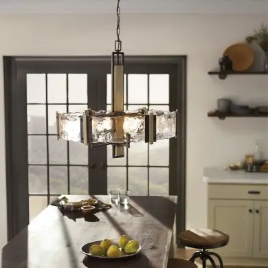 Lustre ABERDEEN 6x40W MAX E14 Bois gris & bronze ELSTEAD LIGHTING KL-ABERDEEN6-OZ