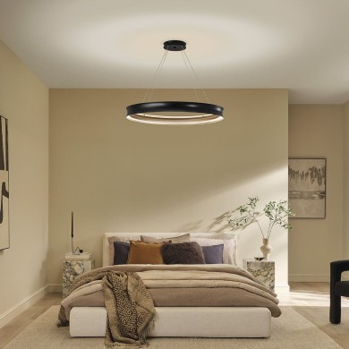 Suspension LAROUSSE 110W LED Noir & Laiton ELSTEAD LIGHTING KL-LAROUSSE-LED-L-BKB