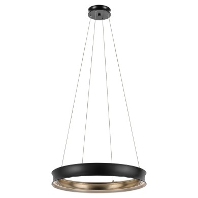 Suspension LAROUSSE 74W LED Noir & Laiton ELSTEAD LIGHTING KL-LAROUSSE-LED-M-BKB