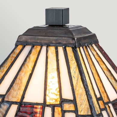 Lampe INGLENOOK 40W MAX E14 Bronze & Verre d'Art ELSTEAD LIGHTING QZ-INGLENOOK-TL-S