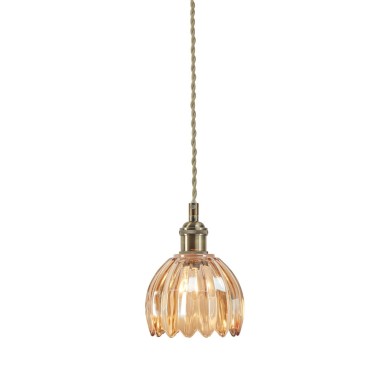 Suspension GOTA Laiton et ambre 40W Max E14 MARKSLOJD 109137
