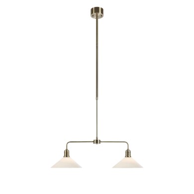 Suspension VELA Laiton et blanc 2x60W Max E27 MARKSLOJD 109160