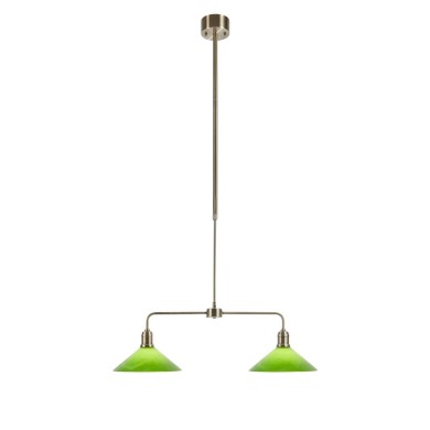 Suspension VELA Laiton et vert 2x60W Max E27 MARKSLOJD 109161