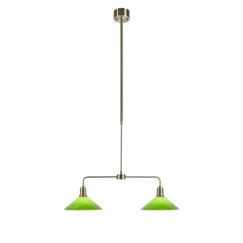 Suspension VELA Laiton et vert 2x60W Max E27 MARKSLOJD 109161