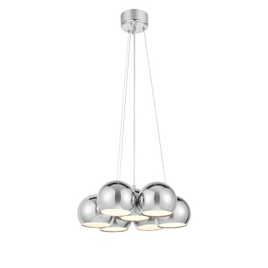 Suspension CUPOLO rond Chrome 7x40W Max E14 MARKSLOJD 109167