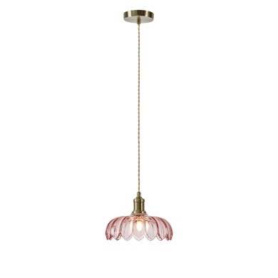 Suspension KURAGE Laiton et rose 60W Max E27 MARKSLOJD 109178