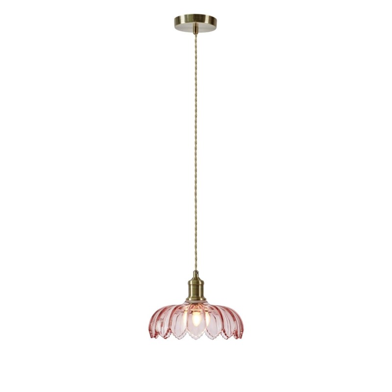 Suspension KURAGE Laiton et rose 60W Max E27 MARKSLOJD 109178