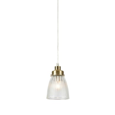 Suspension BELLIS Transparent et laiton 40W Max E14 MARKSLOJD 109010