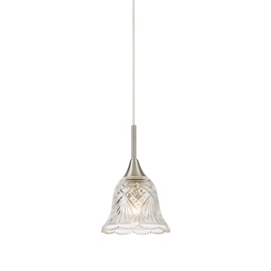 Suspension LUNA Transparent et nickel satiné 40W Max E14 MARKSLOJD 109012