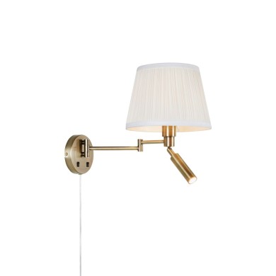 Applique PIVOT Blanc cassé et laiton 60 & 4W E27 &LED MARKSLOJD 109017