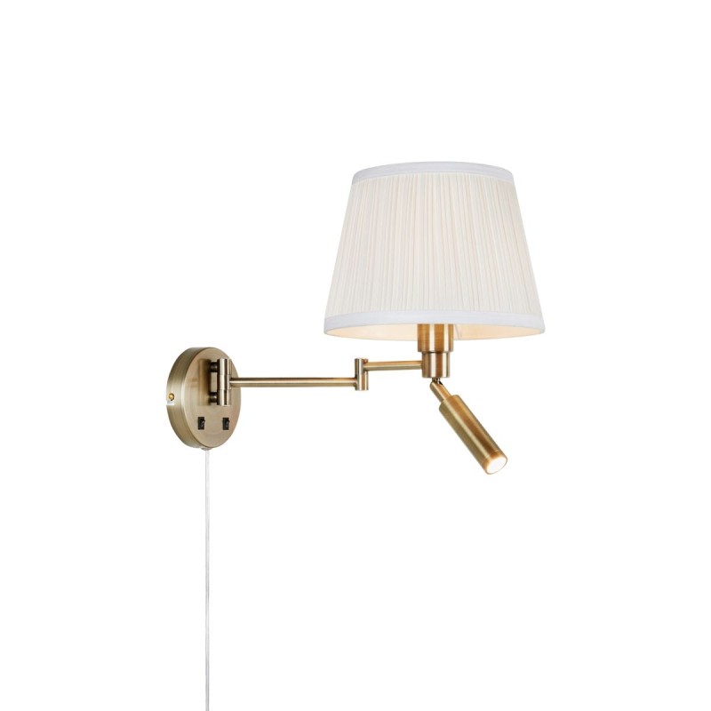 Applique PIVOT Blanc cassé et laiton 60 & 4W E27 &LED MARKSLOJD 109017