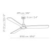 Ventilateur Plafond Rok Noir Noyer 132cm ACB V2518040N