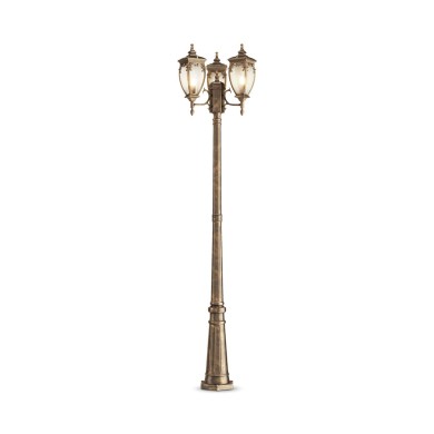Lampadaire Extérieur Fleur Noir or 3x60W MAYTONI O414FL-03GB