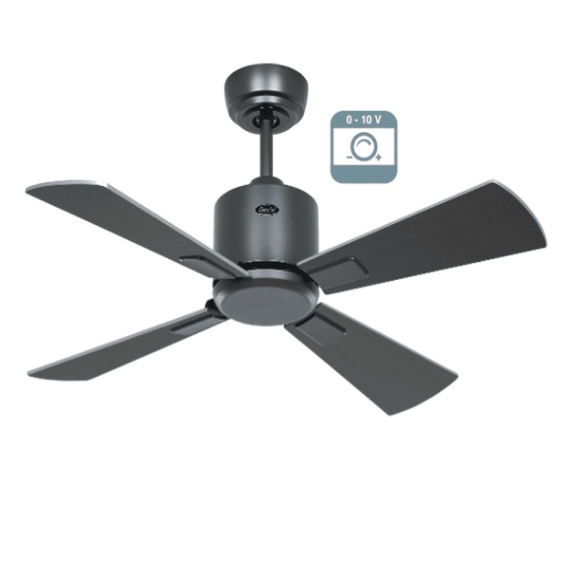 Ventilateur plafond Eco Neo III 92cm Gris Basalte Wengé et Argent 0-10 Volts CASAFAN 9520411