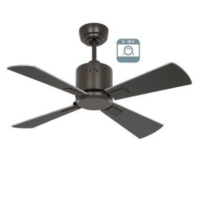 Ventilateur plafond Eco Neo III 92cm Bronze Wengé et Argent 0-10 Volts CASAFAN 9490411