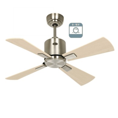 Ventilateur plafond Eco Neo III 92cm Laiton antique Érable et hêtre 0-10 Volts CASAFAN 9440211