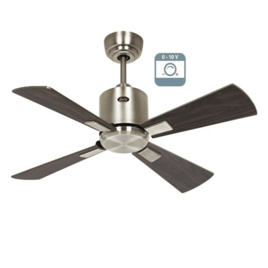 Ventilateur plafond Eco Neo III 92cm Laiton antique Noyer et Cerisier 0-10 Volts CASAFAN 9440111