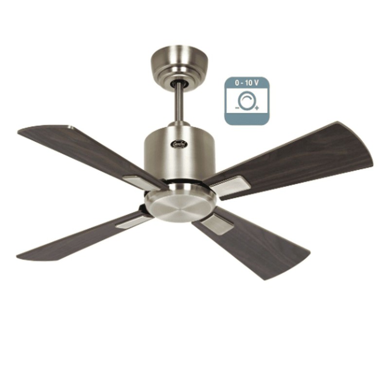 Ventilateur plafond Eco Neo III 92cm Laiton antique Noyer et Cerisier 0-10 Volts CASAFAN 9440111
