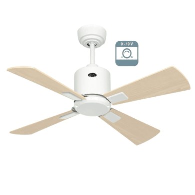 Ventilateur plafond Eco Neo III 92cm Blanc Érable et hêtre 0-10 Volts CASAFAN 9430211