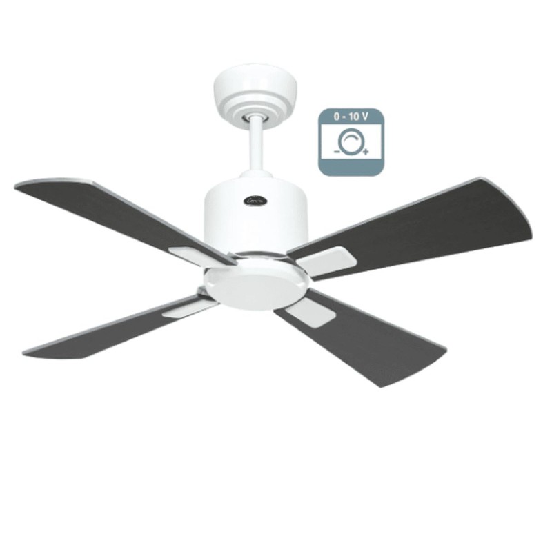 Ventilateur plafond Eco Neo III 92cm Blanc Wengé et Argent 0-10 Volts CASAFAN 9430411