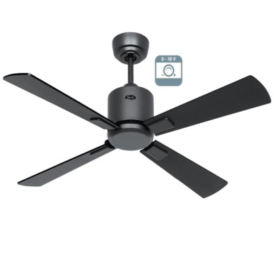 Ventilateur plafond Eco Neo III 103cm Gris Basalte Noir et Teck 0-10 Volts CASAFAN 9521011