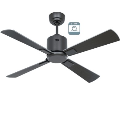 Ventilateur plafond Eco Neo III 103cm Gris Basalte Wengé et Argent 0-10 Volts CASAFAN 9521411